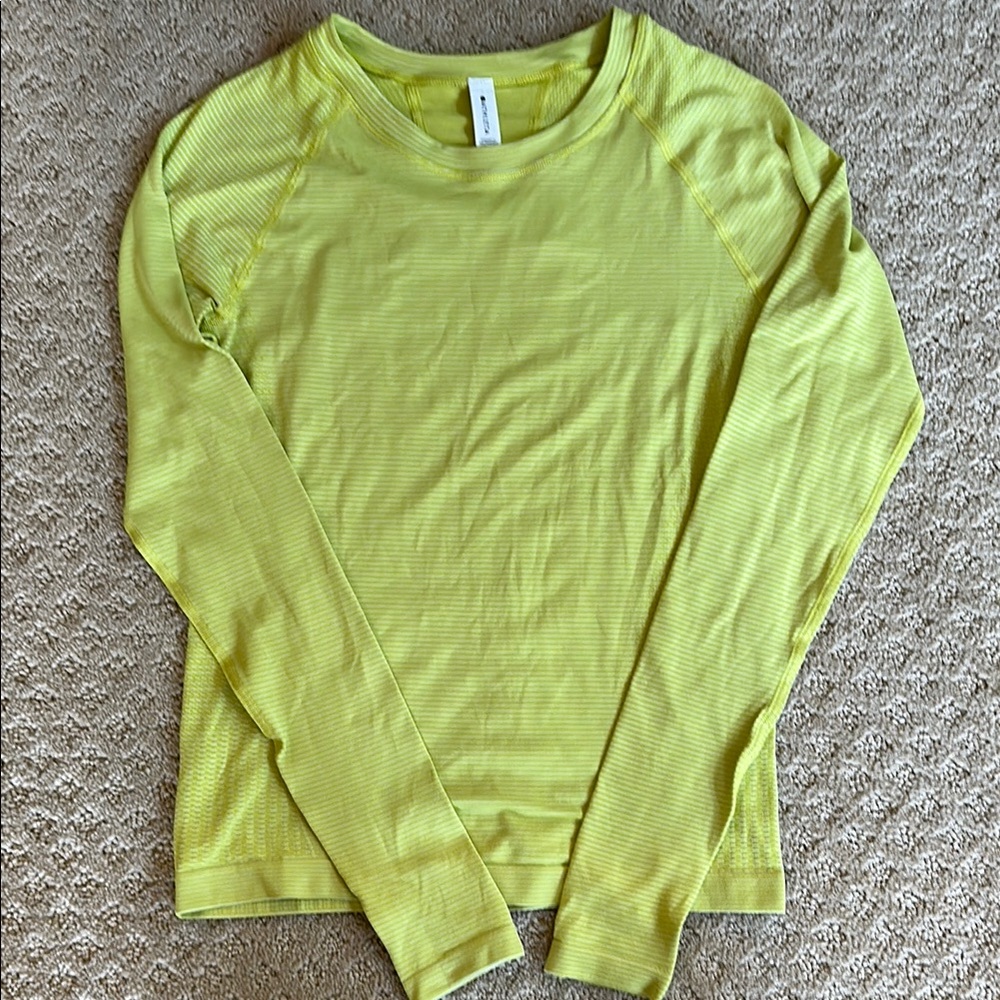 Athleta Yellow Long Sleeve Top
